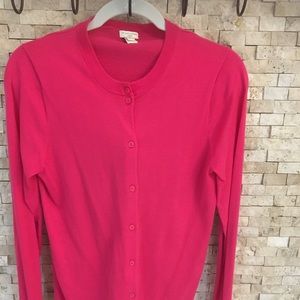 J Crew ladies pink M cardigan